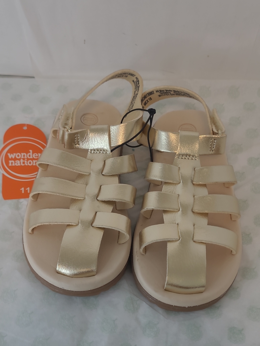Gold Metallic Strappy Sandals